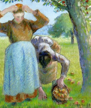 カミーユ・ピサロ Painting - リンゴ採集者 1891年 カミーユ・ピサロ